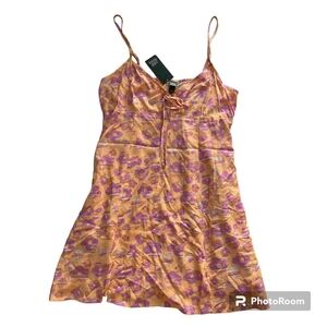 Wild Fable Women's Multi Lace-Up Floral Design Dress